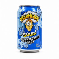 USA Warheads Sour Blue Raspberry Soda 355ml
