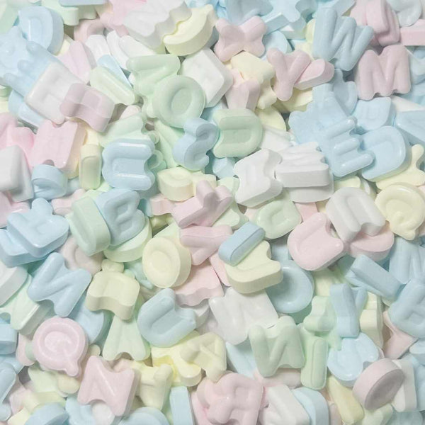 Alphabet letters sweets 100g fruit flavoured hard candy shaped letters