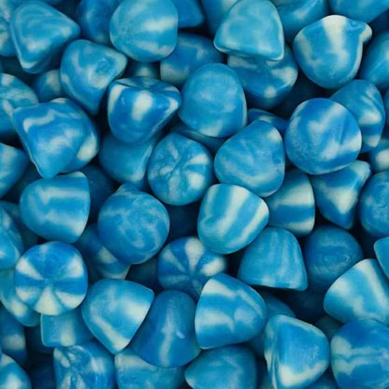 Blue raspberry twist kisses 100g chewy blue raspberry sweets