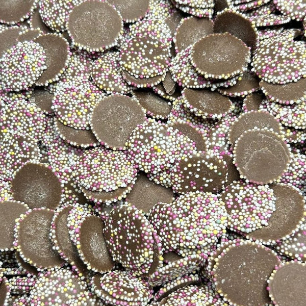 Brown jazzies 100g milk chocolate discs with sprinkles