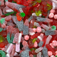 Cherry Mega Mix pick n mix – assortment of cherry flavour sweets in pouch UK