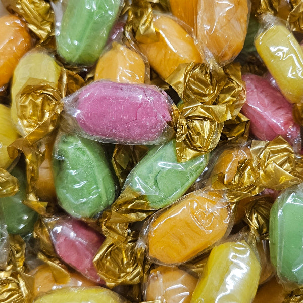 Chocolate flavour fruits 100g fruit sweets with chocolate centre