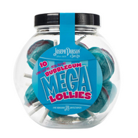 Dobsons bubblegum mega lollies 10 pack jar bubblegum flavour lollipops