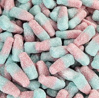 Fizzy bubble gum bottles 100g sour gummy sweets bubblegum flavour