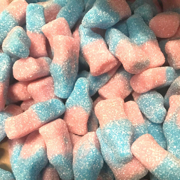 Fizzy bubblegum bottles 100g sour gummy sweets bubblegum flavour