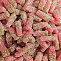 Fizzy cherry cola bottles 100g sour gummy sweets cherry and cola flavour