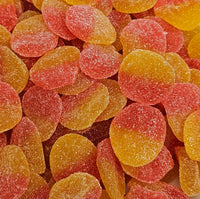 Fizzy peaches 100g sour peach flavoured gummy sweets