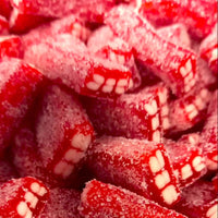 Fizzy strawberry bricks 100g sour gummy sweets strawberry flavour