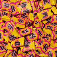 Fruit salads 100g raspberry and pineapple flavoured chewy sweets individually wrapped
