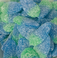 Giant sour blue raspberries 100g sour jelly sweets blue raspberry flavour