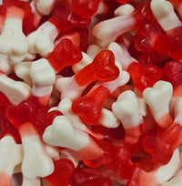 Gummy bones sweets 100g fruit flavoured jelly sweets shaped like bones