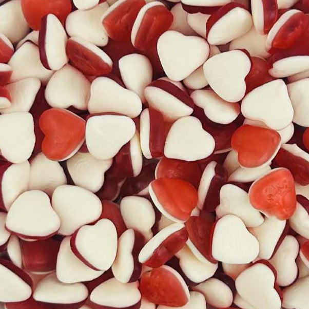 Haribo heart throbs 100g fruity heart shaped jelly sweets with foam base