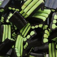 Liquorice apple stripes 100g apple flavoured soft liquorice sweets
