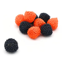 Mini black and orange dots 100g blueberry jelly sweets with nonpareils