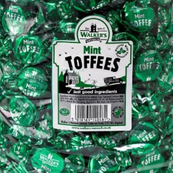 Mint toffee 100g mint flavoured chewy toffee sweets