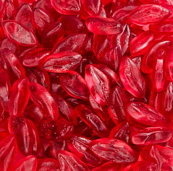 Red lips sweets 100g fruit flavoured jelly sweets shaped like lips