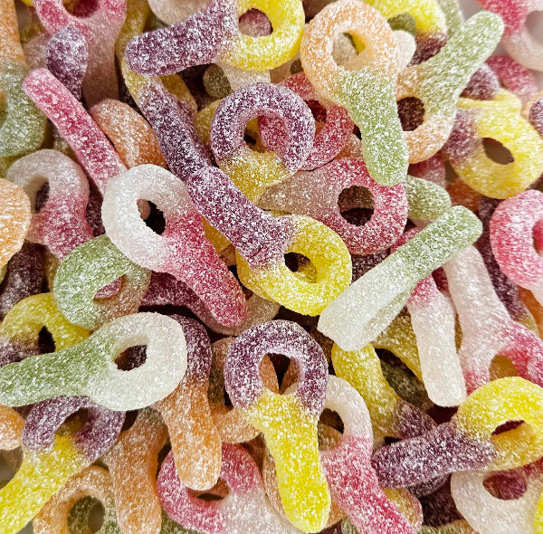Sour dummies 100g sour fruit flavoured gummy sweets