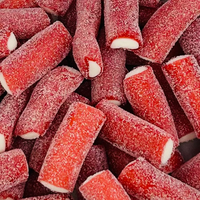 Sour strawberry bites 100g sour gummy sweets strawberry flavour