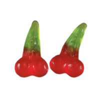 Twin cherries 100g cherry flavoured jelly sweets